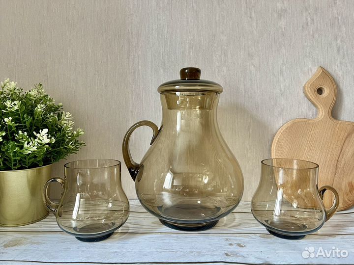 Кружка цветное стекло большая кружка СССР