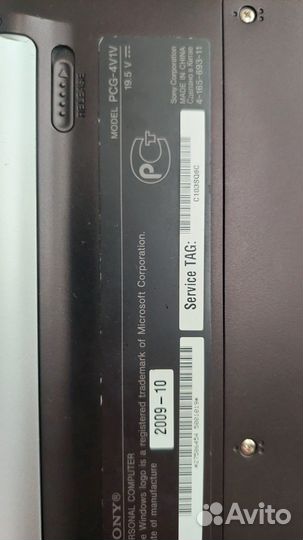 Нетбук Sony Vaio PCG-4V1V