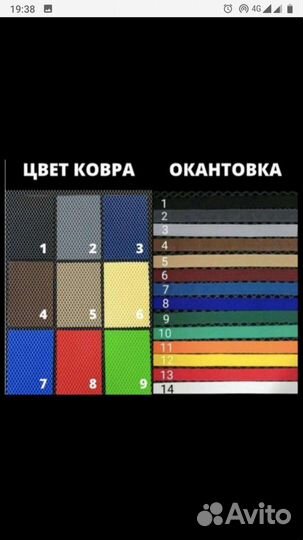 Коврики ева с бортами 3д автомобильные