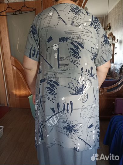 Платье серое