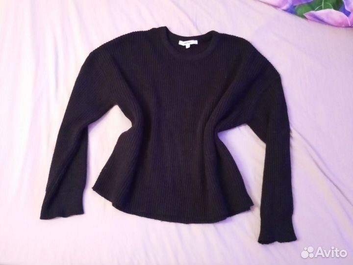 Джемперы свитеры вязаные черный бежевый XL 50