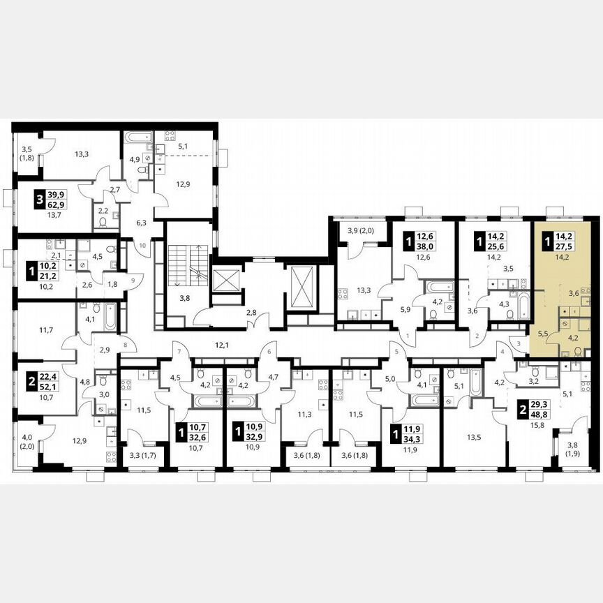 Квартира-студия, 27,5 м², 6/18 эт.