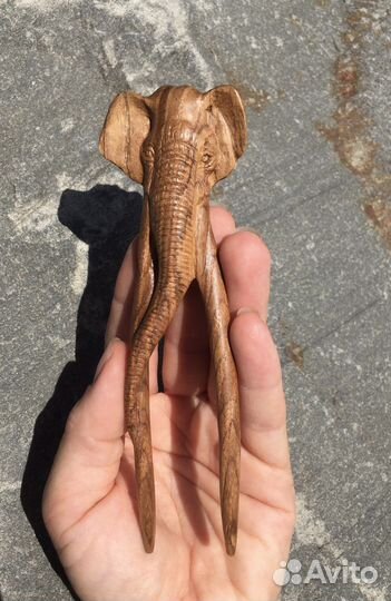 Заколка для волос из дерева ручной работы