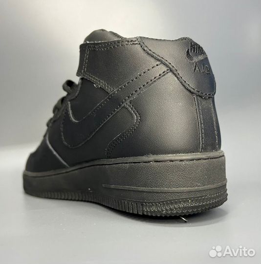 Кроссовки Nike Air Force 1 Mid Black Люкс