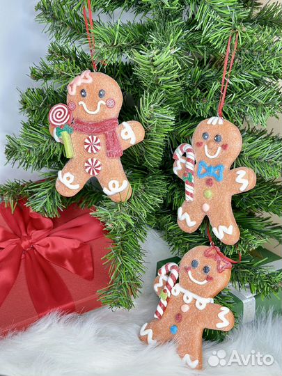 Елочные игрушки/набор елочных украшений пряники