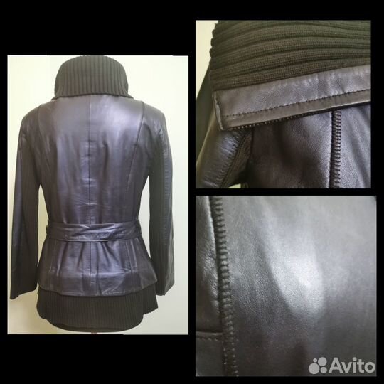 Куртка кожаная женская утепленная, Италия