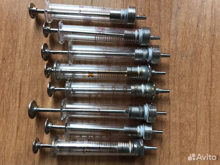 Шприц стеклянный СССР