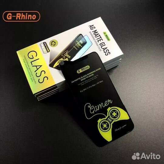 Защитное стекло G-Rhino 6D gamer Matte для iPhone