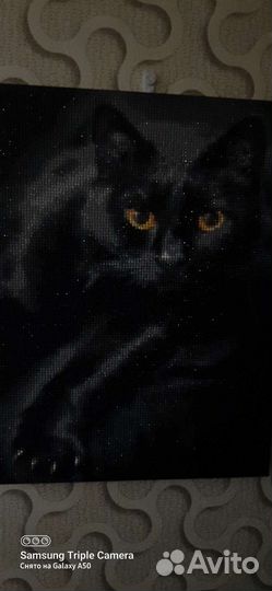Каотина стразами.Чёрный кот