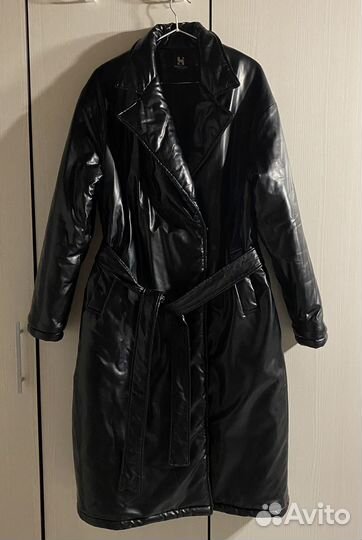 Плащ из экокожи