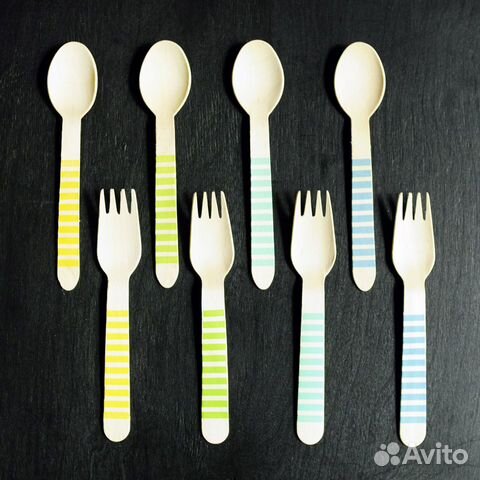 Одноразовые вилки, ложки для праздника, пикника