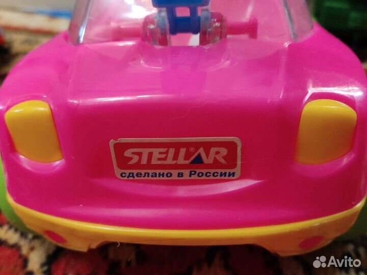 Машинка каталка с ручкой