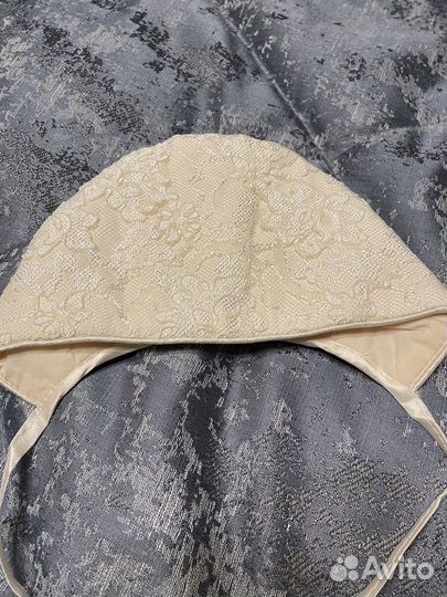 Конверт с шапочкой на выписку с кружевом