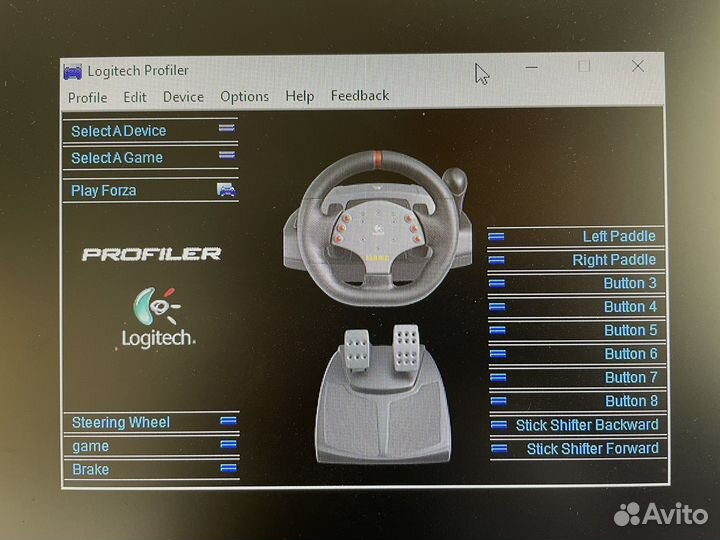 Игровой руль с педалями Logitech momo Racing