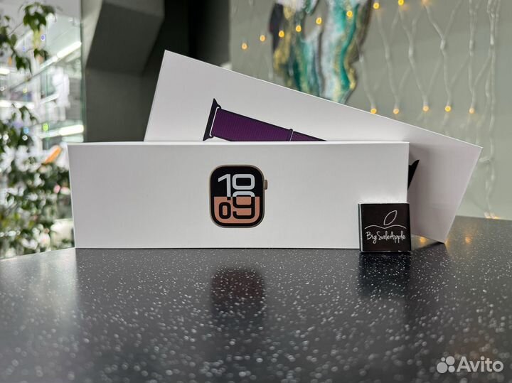 Apple Watch S10 46mm Rose Gold Plum Sport Loop