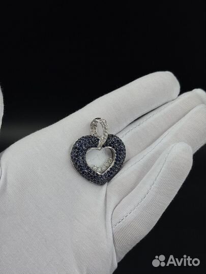 Кулон Chopard «Сердце» с бриллиантами и сапфирами