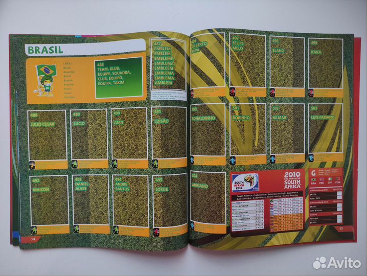 Пустой альбом panini Чемпионат Мира 2010