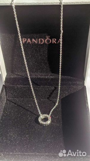 Кулон с цепочкой Сердца Pandora 925