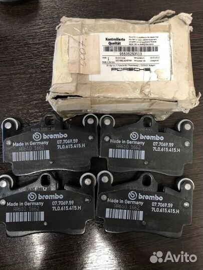 Колодки тормозные задние Porsche Cayenne 955