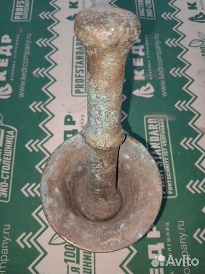 Ступка с пестиком старинные из бронзы