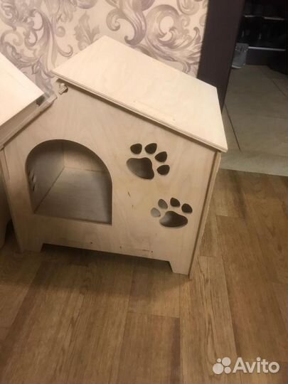 Домик, лежанка для кошек и собак из фанеры