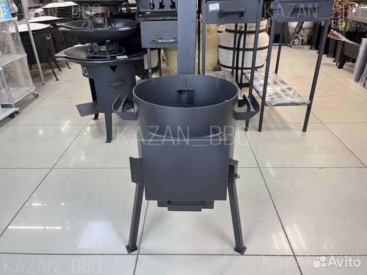 Печь усиленная с трубой и зольником