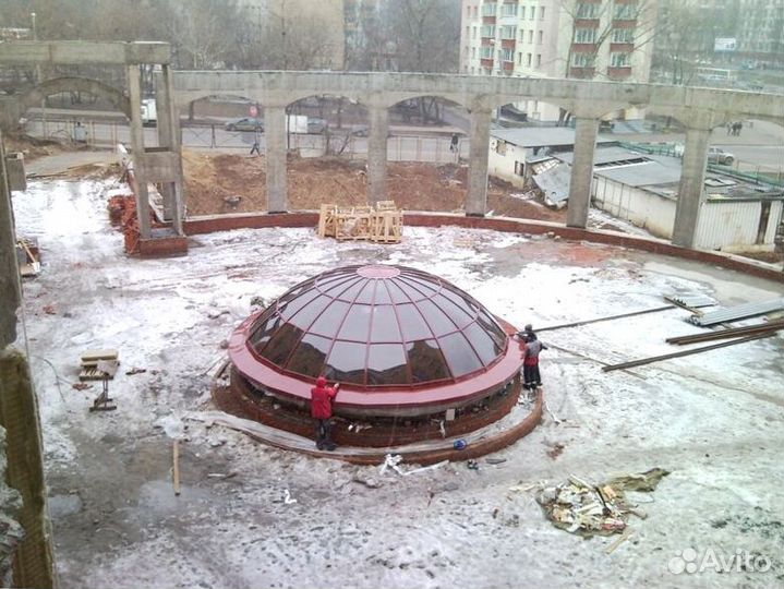 Панорамное остекление куполов