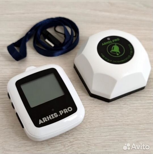 Кнопка вызова персонала и часы пейджер Поясной