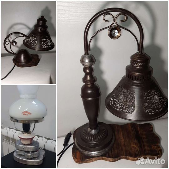 Настольная лампа ретро, плафон