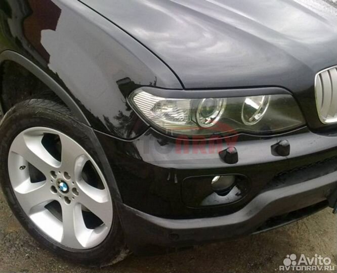 Реснички на фары для BMW X5 E53 (Рестайлинг)