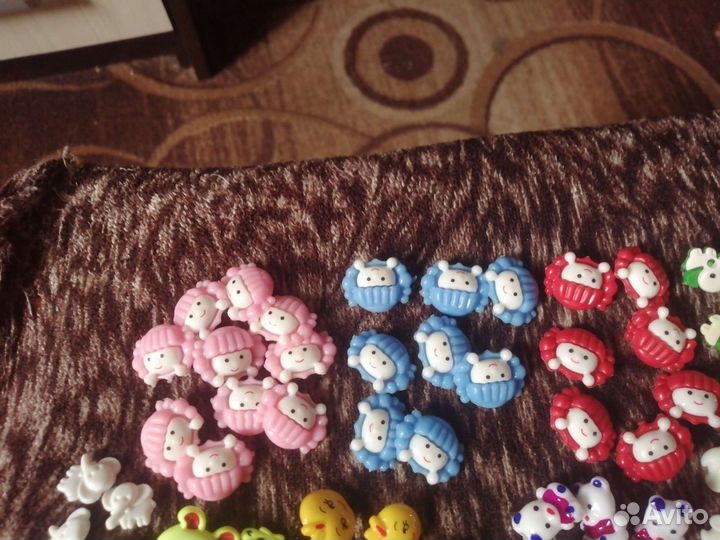 Ткань, пуговицы детские