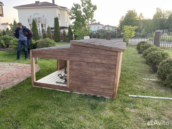 Будка для собаки утепленная с терассой