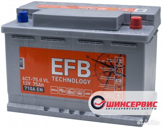 Аккумулятор titan 75 Ач 710 А