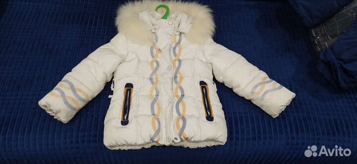 Зимняя куртка и комбинезон для девочки 110