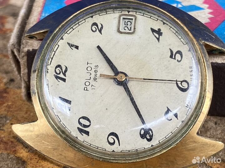 Мужские наручные часы СССР полет позолоченные