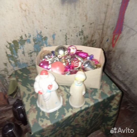 Новогодние игрушки СССР.коробка