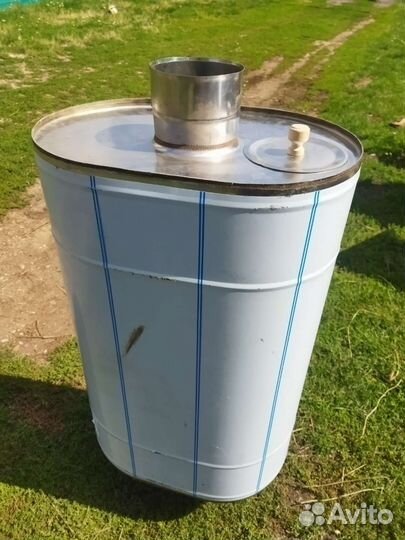 Бак на трубе для печи 70 литров