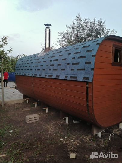 Баня бочка квадро
