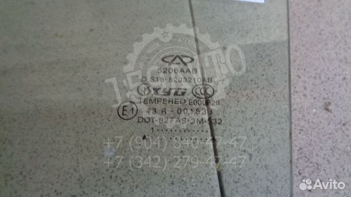 Стекло двери задней левой Chery Indis