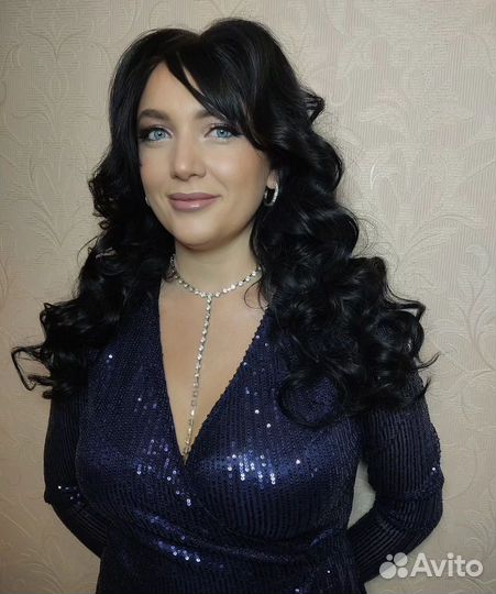 Макияж локоны причёски полный образ в 4 руки