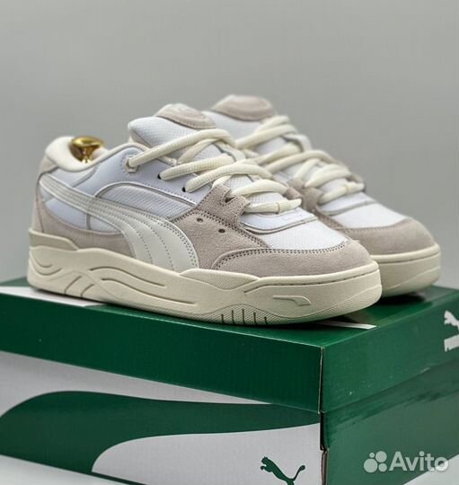 Кроссовки дутые puma 180 белые женские