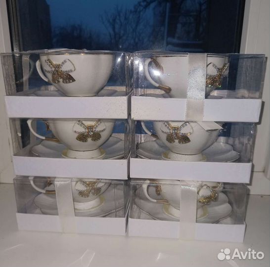 Фарфоровые чашки Lefard 6 штук набор