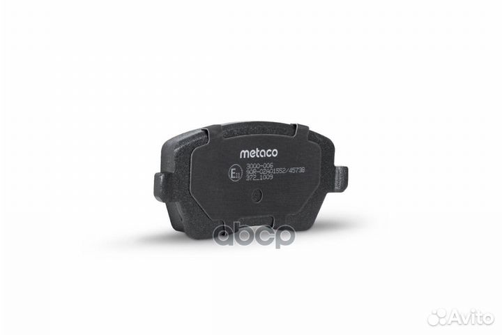 Колодки тормозные передние к-кт 3000-006 metaco