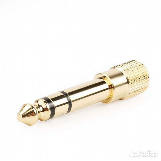 Разъем переходник Mini jack 3,5мм - Jack 6,3мм
