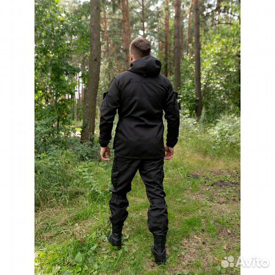 Костюм летний Горка-8 черный рип-стоп