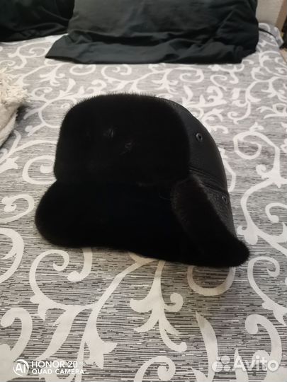 Мужская зимняя шапка из норки