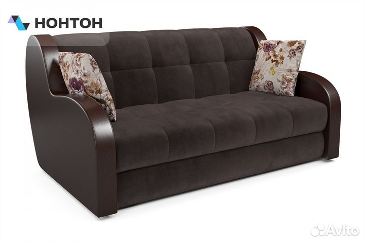 Диван аккордеон Барон темно-коричневый