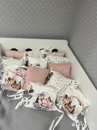 Подушки бортики в кроватку