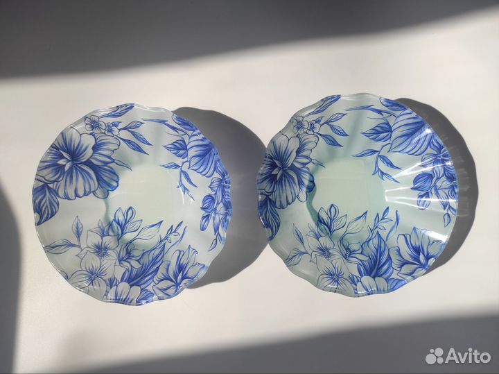 Тарелки салатники стеклянные новые набором