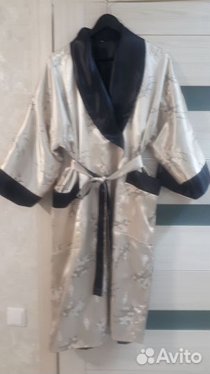 Халат женский шелковый